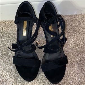 Strappy black Liliana heels